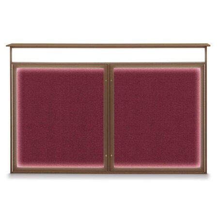 United Visual Products Open Faced Traditional Rounded Corkboard UV647ARC-SATIN-KEYLIME